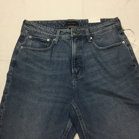Mom Jeans-Retro 90's Straight Leg High Rise-12 Short - Picture 3 of 9